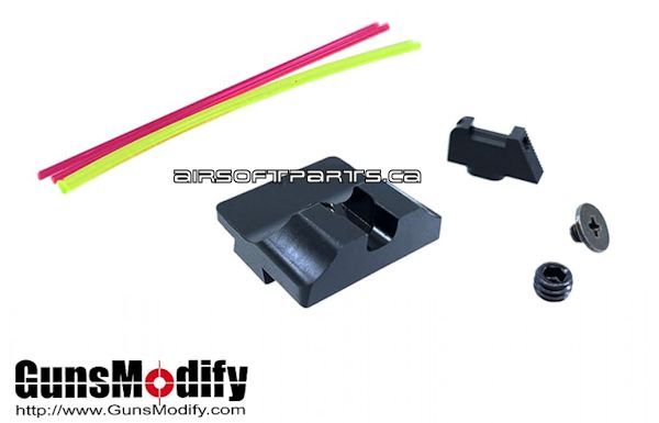 GunsModify W Style Steel Fiber Optic Sight Umarex Glock